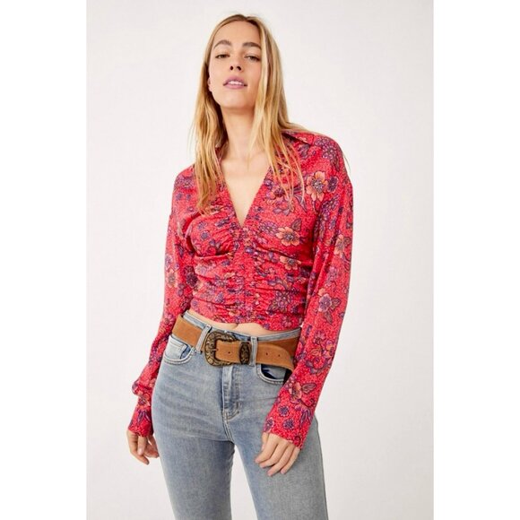 Free People I Got You Printed Top - Picture 1 of 9